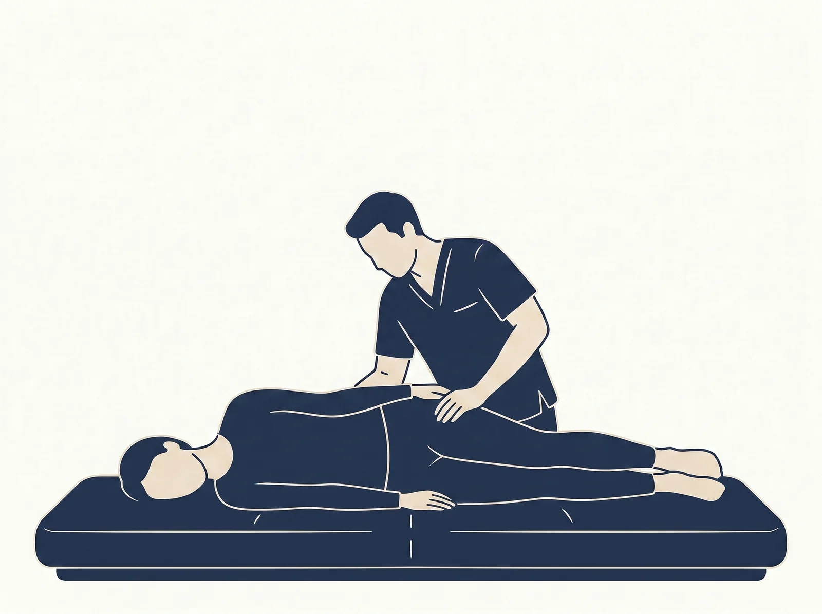 Soft tissue release — editorial illustration of focused myofascial therapy